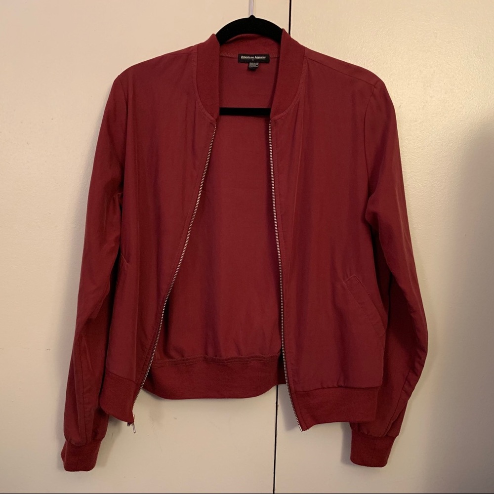 American Apparel Pink Bomber Jacket